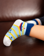 RATIVE Ankle Anti Slip Non Skid Organic Cotton Socks with Grips Grippers (12-Pairs/Vehicle)