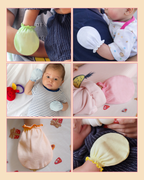 RATIVE Baby Mittens Newborn No Scratch Gloves, Organic Cotton Infant Mittens 0-6 Months, Soft Baby Gloves for Newborn Boy & Girl (12 Pairs/assorted)