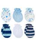 RATIVE Baby Mittens Newborn No Scratch Gloves, Organic Cotton Infant Mittens 0-6 Months, Soft Baby Gloves for Newborn Boy & Girl (6 Pairs/MB-67)