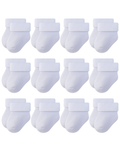 RATIVE Newborn Baby Socks 0-6,6-12 Months Terry Turn Cuff Socks for Boys Girls