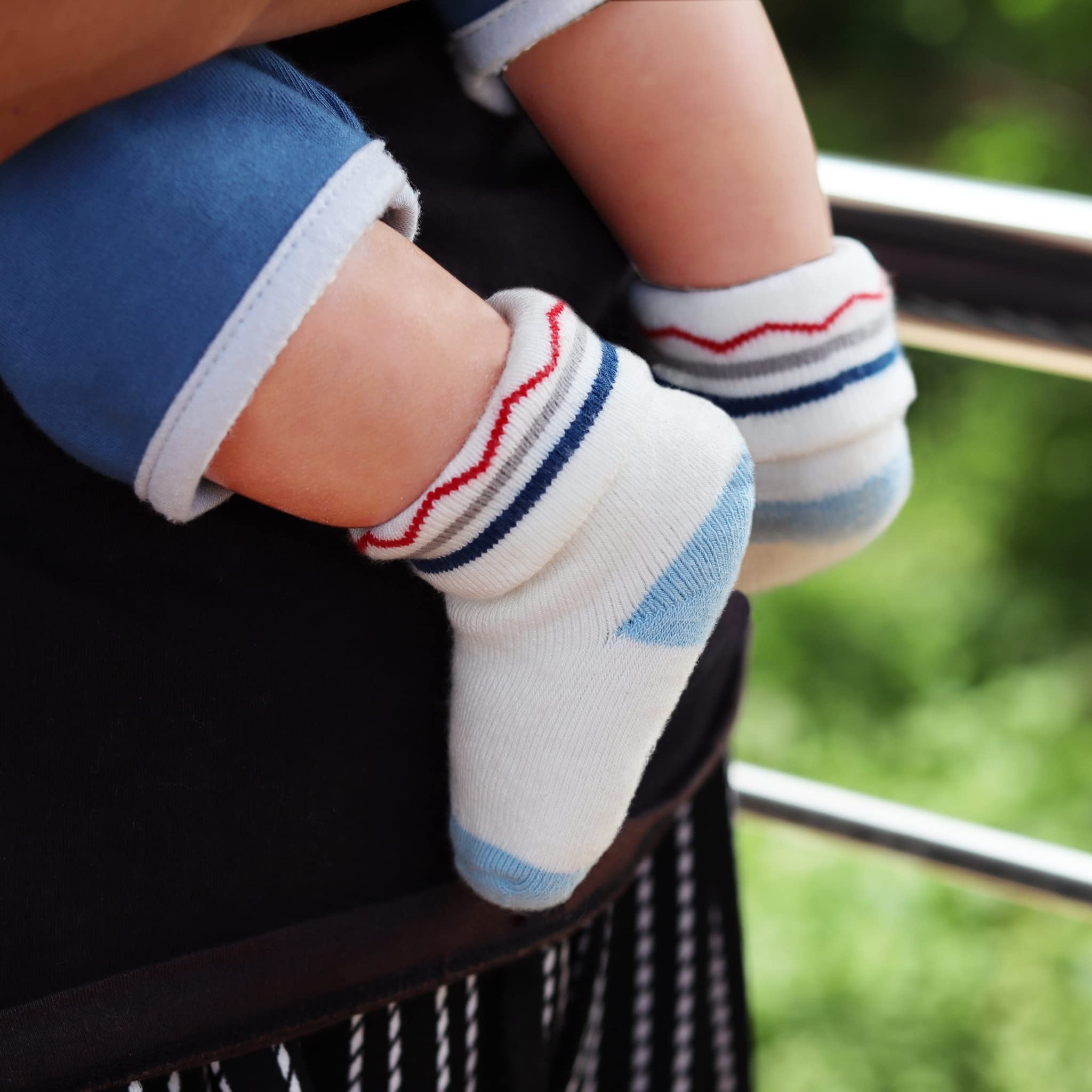 RATIVE Newborn Baby Socks 0-6,6-12 Months Terry Turn Cuff Socks for Boys Girls