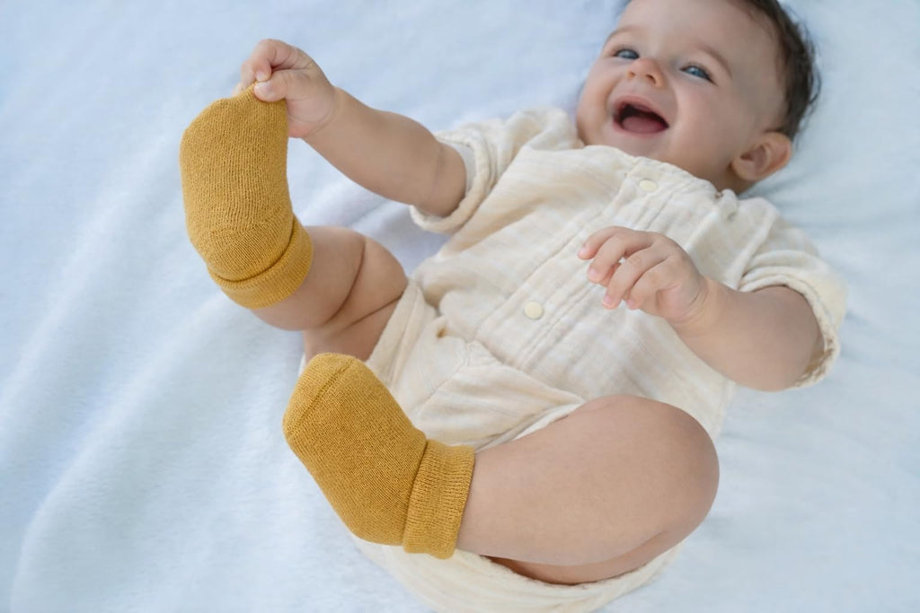 RATIVE Newborn Baby Socks 0-6,6-12 Months Terry Turn Cuff Socks for Boys Girls