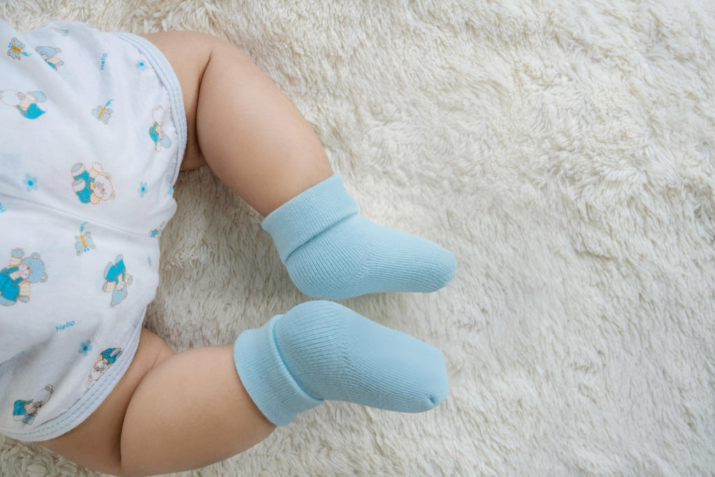 RATIVE Newborn Baby Socks 0-6,6-12 Months Terry Turn Cuff Socks for Boys Girls