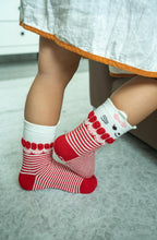 RATIVE Non Skid Anti Slip Cotton Dress Crew Socks With Grips For Baby Infant Toddler Kids Girls (12-pairs/RG-820726)
