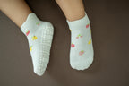 RATIVE Ankle Anti Slip Non Skid Organic Cotton Socks with Grips Grippers (12-Pairs/AG-200)