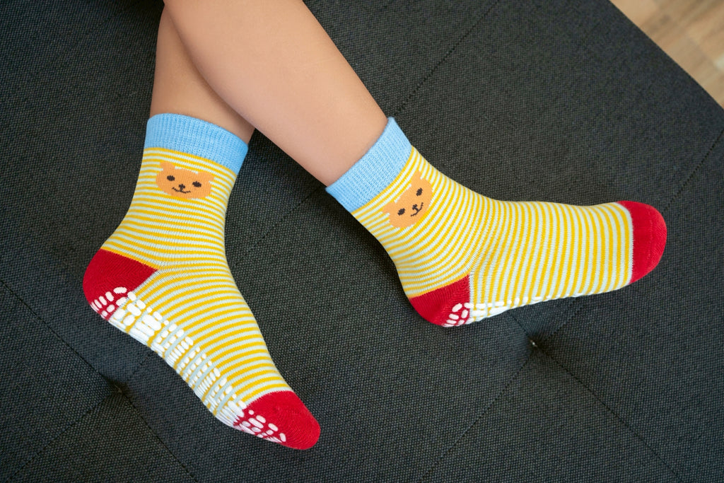 RATIVE Non Skid Anti Slip Cotton Crew Toddler Toddlers Socks for Kid Boys (12-pairs/RB-71317)