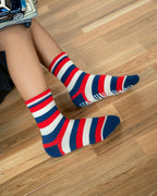 RATIVE Non Skid Anti Slip Cotton Crew Toddler Toddlers Socks for Kid Boys (12-pairs/RB-71317)