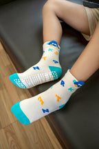 RATIVE Non Skid Anti Slip Cotton Crew Toddler Toddlers Socks for Kid Boys (12-pairs/RB-71317)
